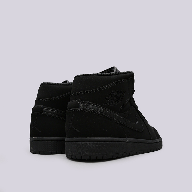 мужские черные кроссовки Jordan 1 Mid 554724-040 - цена, описание, фото 4